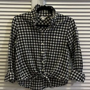 J Crew Factory Lightweight Gingham Shirt - XS